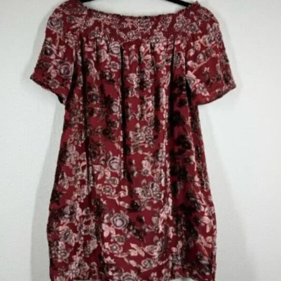 Anthropologie Seen Worn Kept Barrott Velvet Off The Shoulder Mini Dress Size 4 - Picture 1 of 6